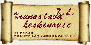 Krunoslava Leškinović vizit kartica